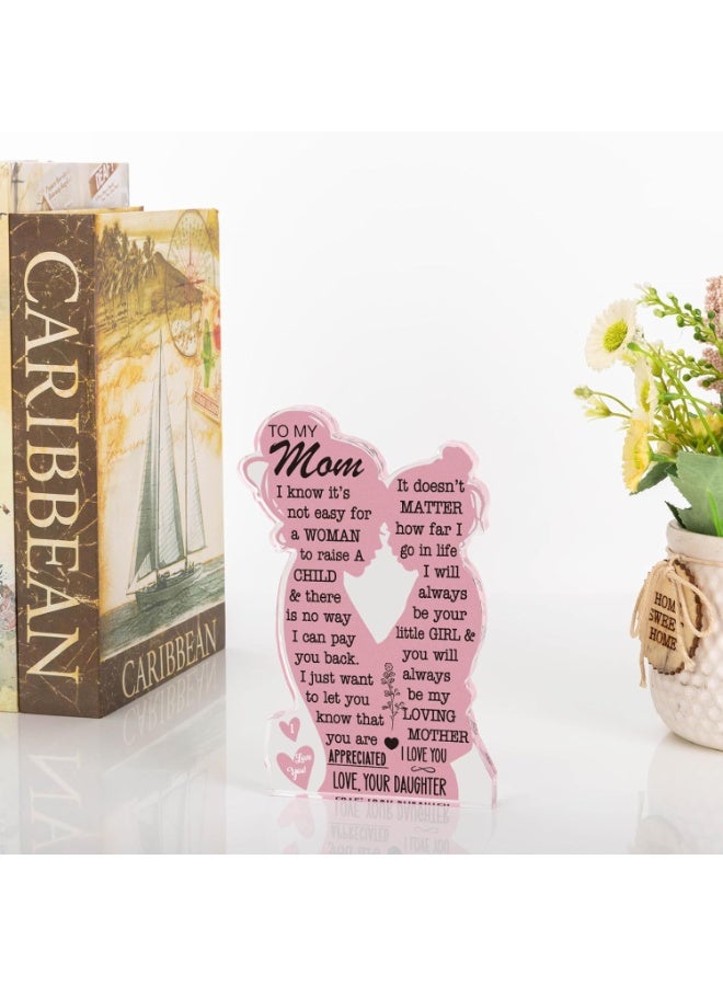 jaexest "Best Mom Ever" Acrylic Plaque Gift | Heartfelt 5x3 inch Decorative Sign for Mother's Day, Birthday, or Appreciation - Image 2